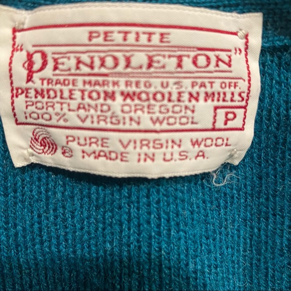 Pendleton Wool Cropped Sweater Cardigan Petite - Picture 2 of 6